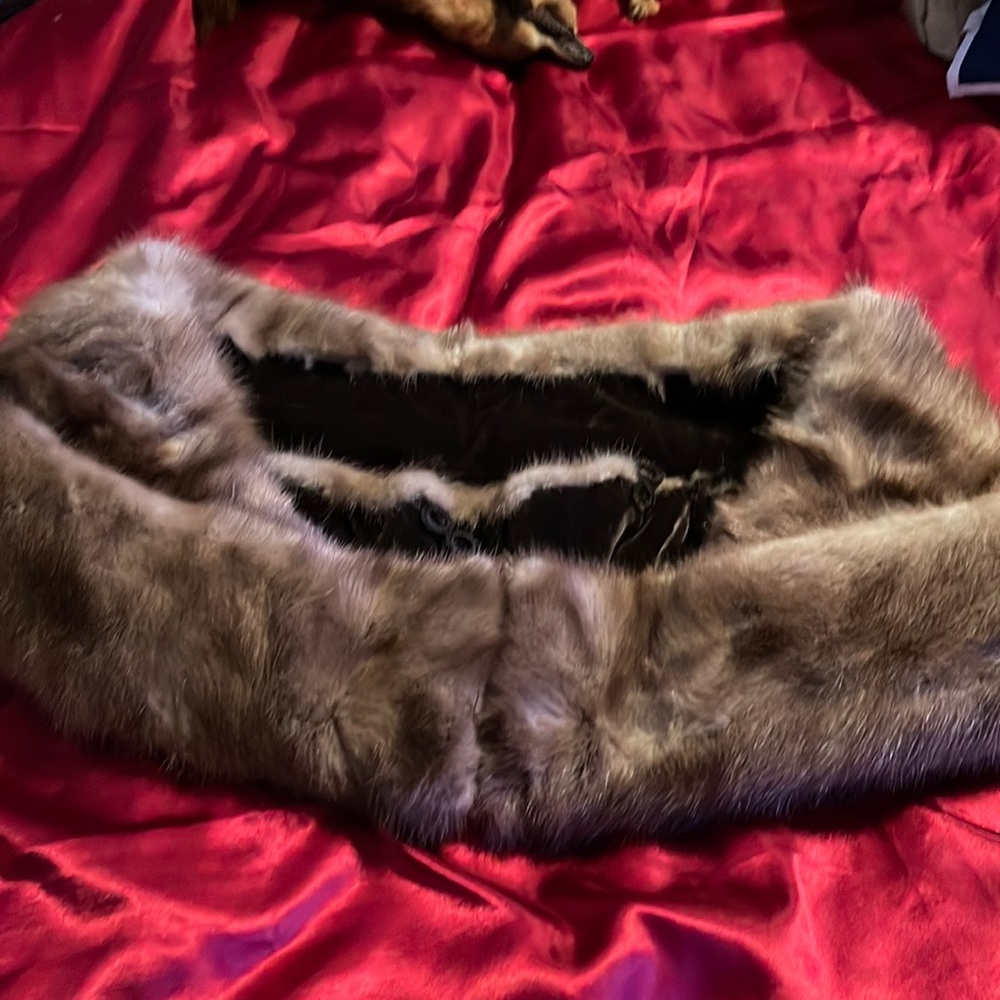 This is real fur but was made together to make a wrap.